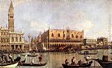 Piazza Paintings - Palazzo Ducale and the Piazza di San Marco by Canaletto